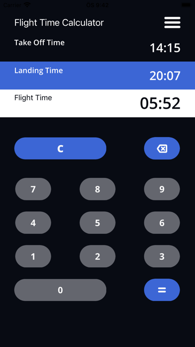 Aviator's Calculator Screenshot