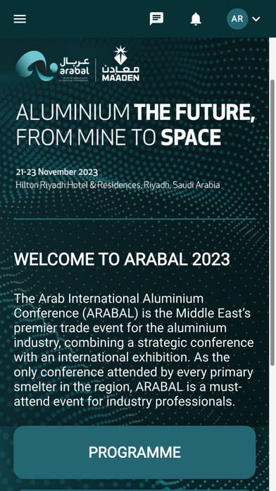 ARABAL Conference & Exhibition Screenshot