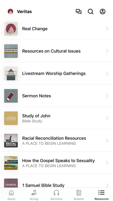 Veritas Community Church App Screenshot