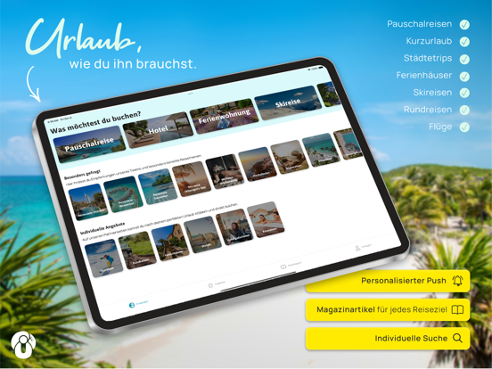 Holidayguru.nl - Vakantiedeals iPad app afbeelding 1