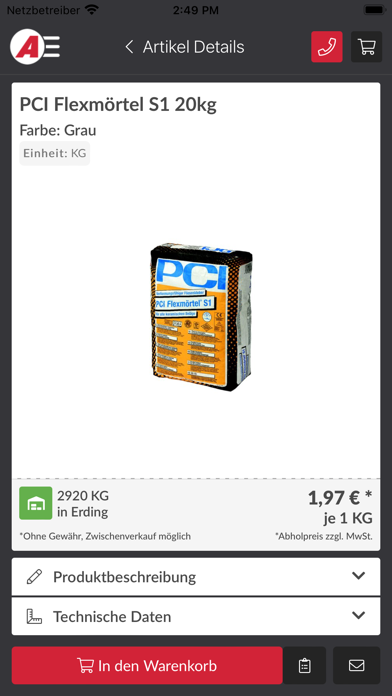 AUER Bauzentrum Screenshot