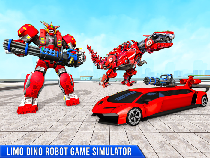 Dino Robot Transform Limo Car