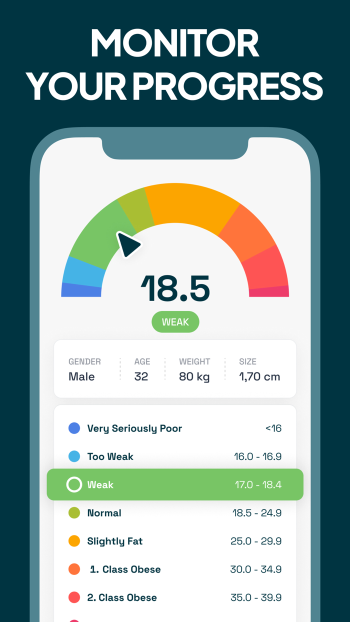 BMI  IMC Calculator Tracker