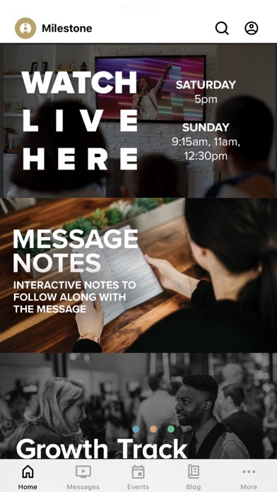 Milestone Church Screenshot