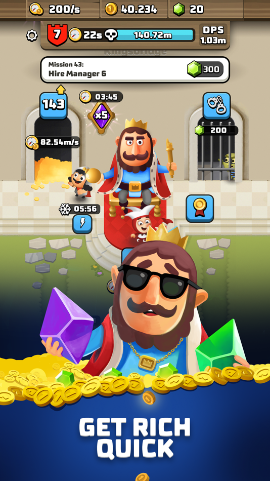 #1. King Royale: Idle Tycoon RPG (iOS) Podle: MYAPPFREE S.R.L.