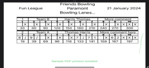 Bowling Roster screenshot #3 for iPhone