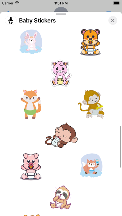 Screenshot #3 pour Baby Stickers App