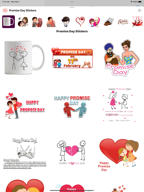 Screenshot #4 pour Promise Day Stickers
