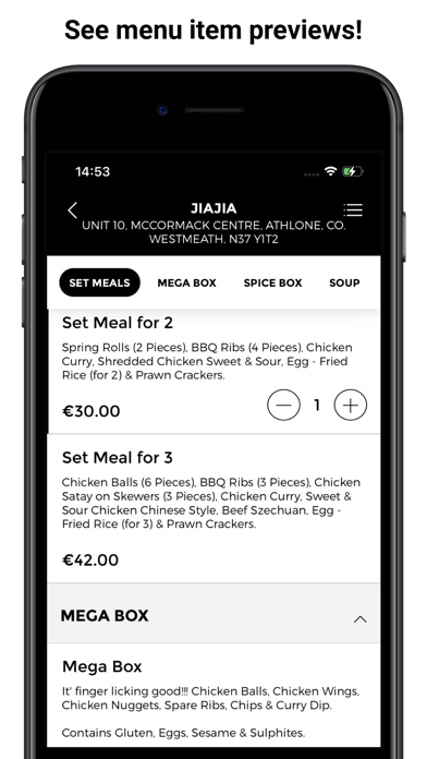 JIAJIA Restaurant Screenshot