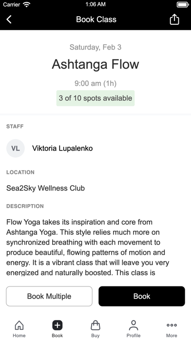 Sea2Sky Wellness Club Screenshot