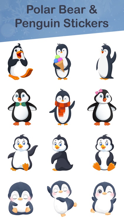Polar Bear & Penguin Stickers screenshot-4
