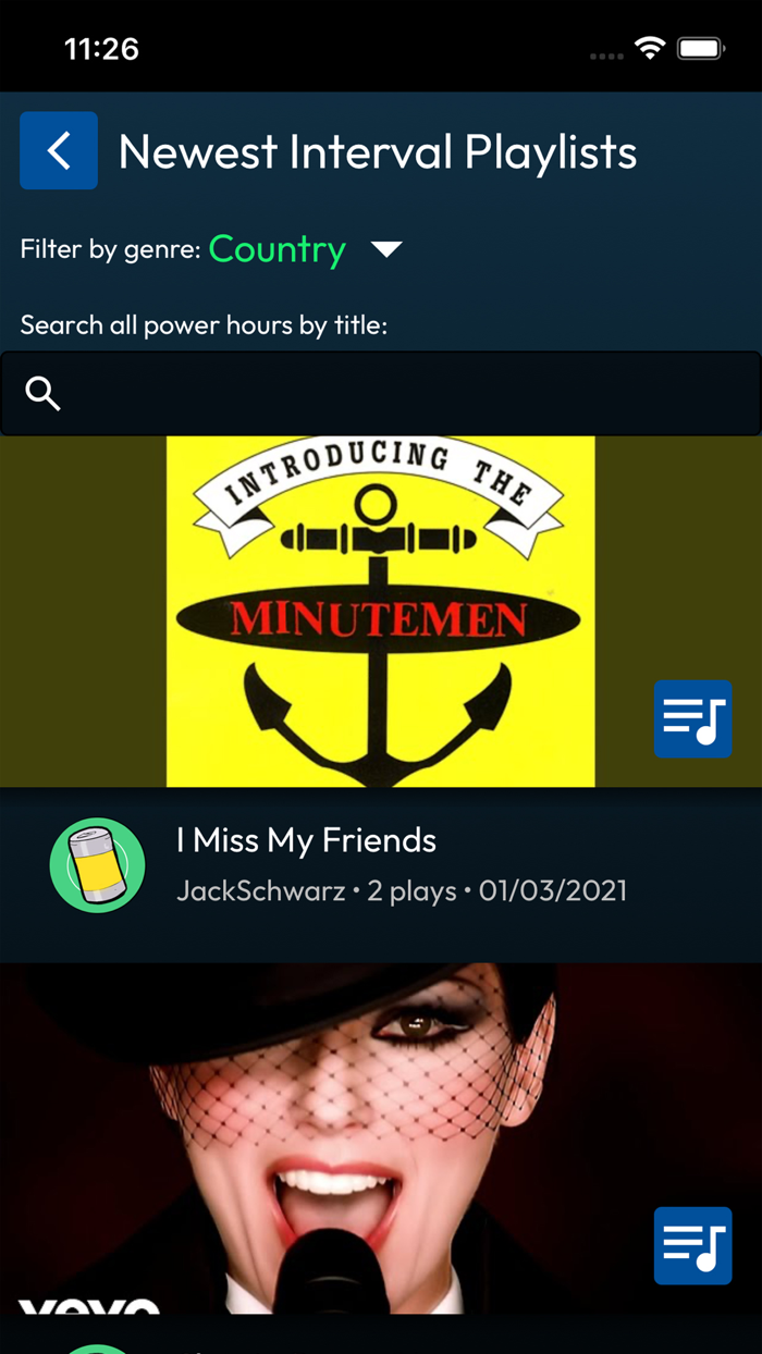 Powerd Music-Video Intervals