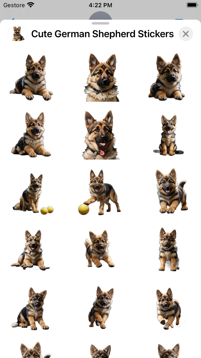 Cute German Shepherd Stickers