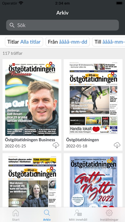 Östgötatidningens e-tidning