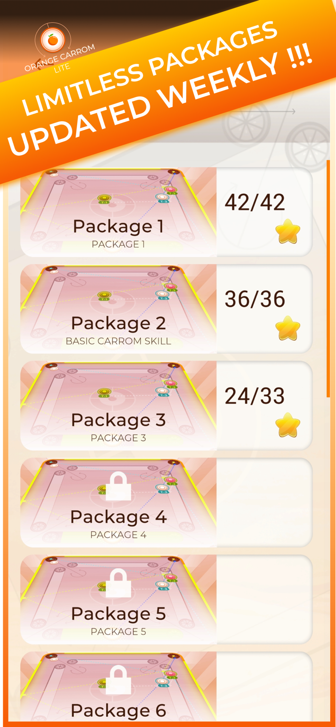 Trickshot Orange Carrom Lite