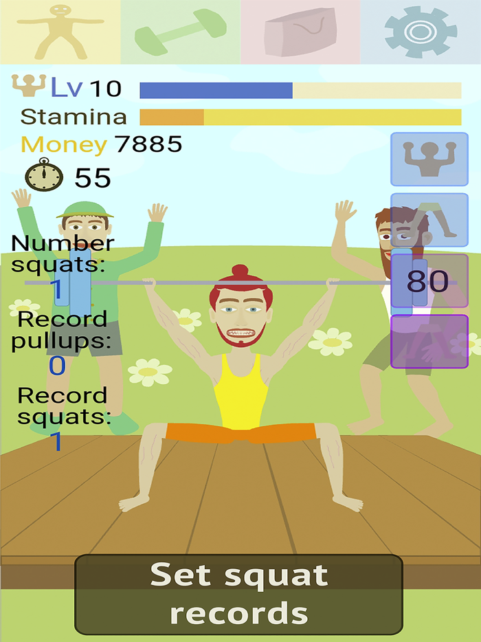 Muscle clicker Gym game