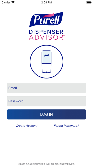 PURELL Dispenser Advisor Screenshot