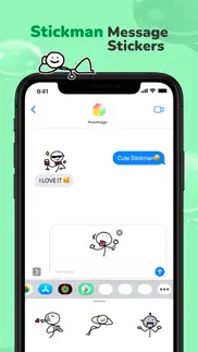 stickman message stickers iphone screenshot 3