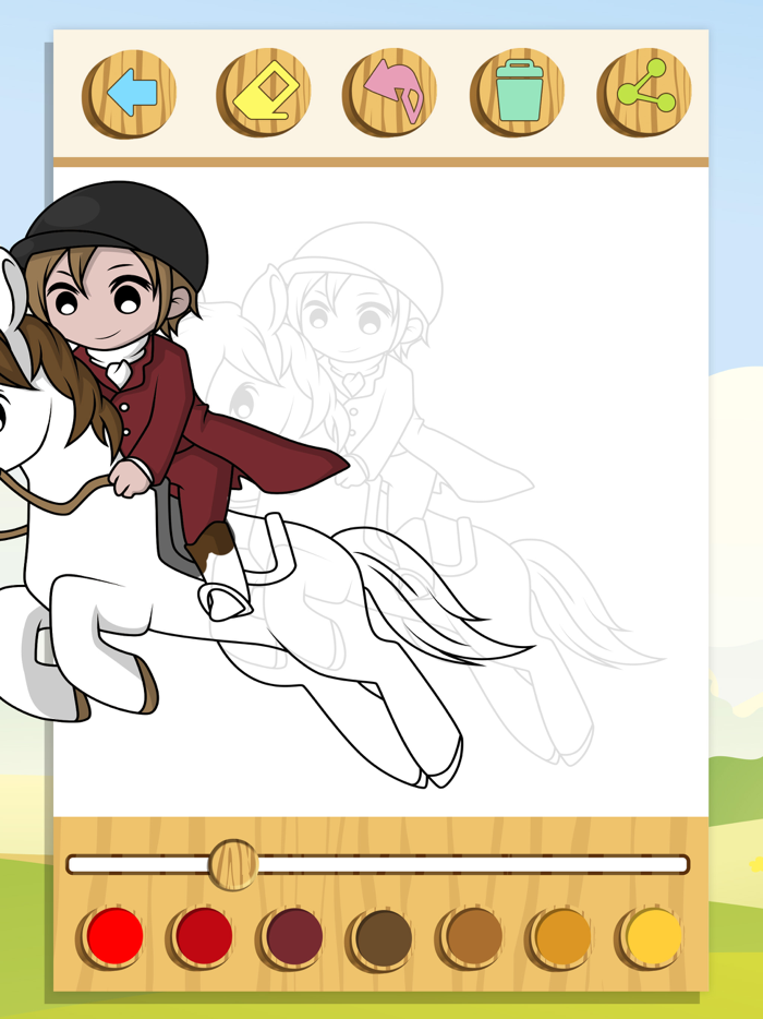 Horses Coloring Book Game