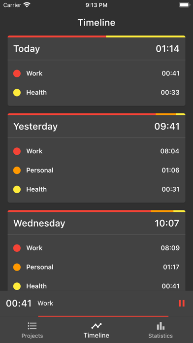 Timesheet - work time tracker Screenshot