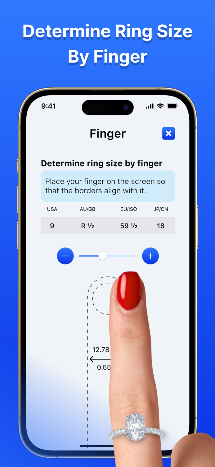 Ring Sizer AR Ruler and Table