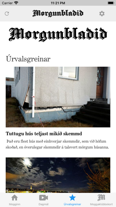 Morgunblaðið Screenshot