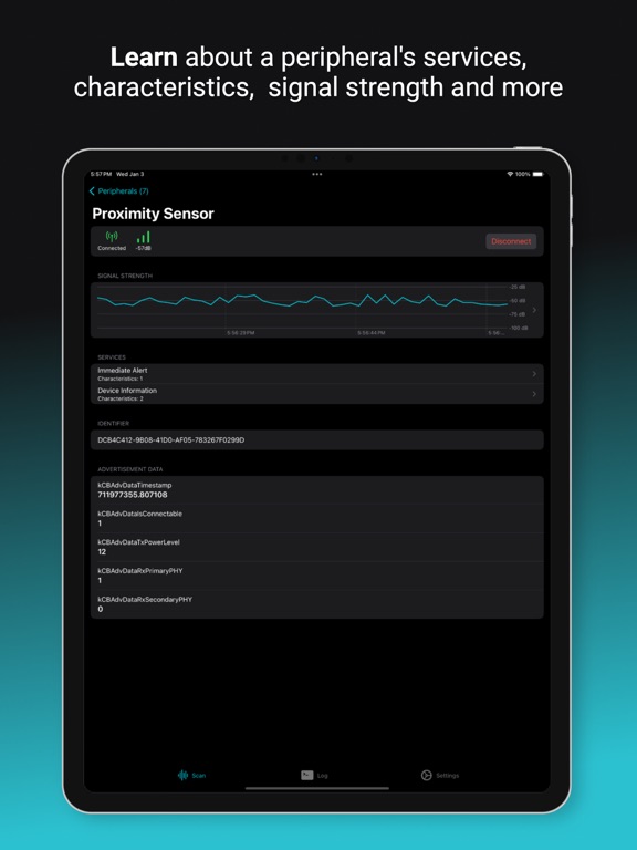 BLE Discover iPad screenshot 2 - Utilities app
