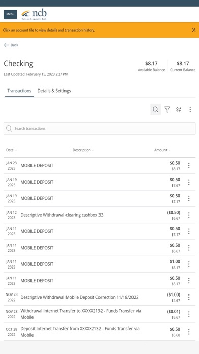 National Coop Bank Screenshot