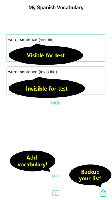 My Spanish Vocabulary Screenshot