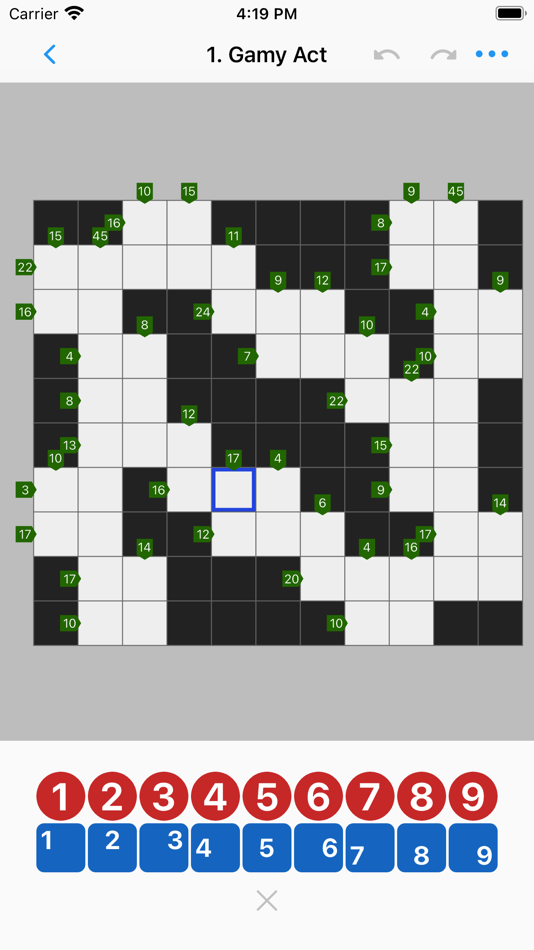 #3. Kakuro - Classic (iOS) By: Attribute One LLC