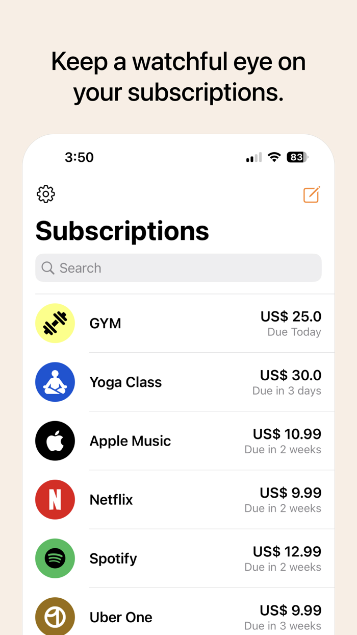 SubVault - Track Subscriptions