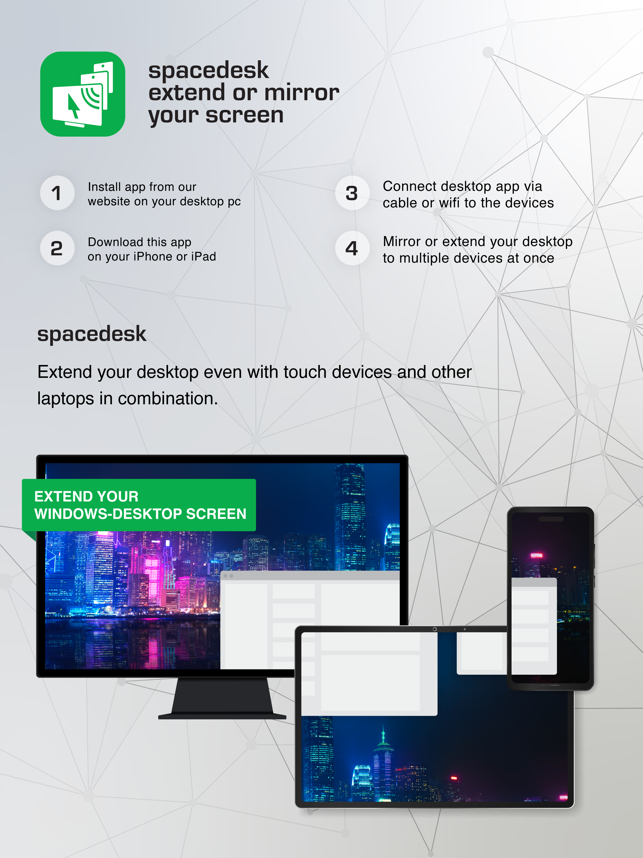 ‎spacedesk display screen cast Screenshot