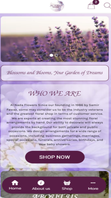 Al Nada Flowers Lebanon Screenshot