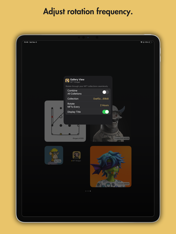 NFT Gallery Widget iPad screenshot 3 - Graphics & Design app