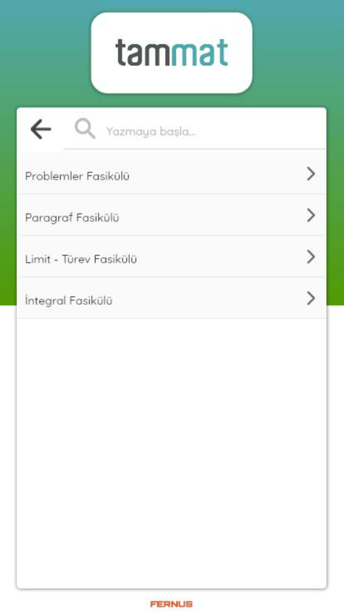 Tammat Soru Çözümleri