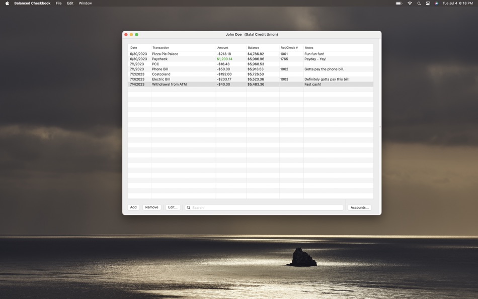 #2. Balanced Checkbook (macOS) Podle: Ian Howle