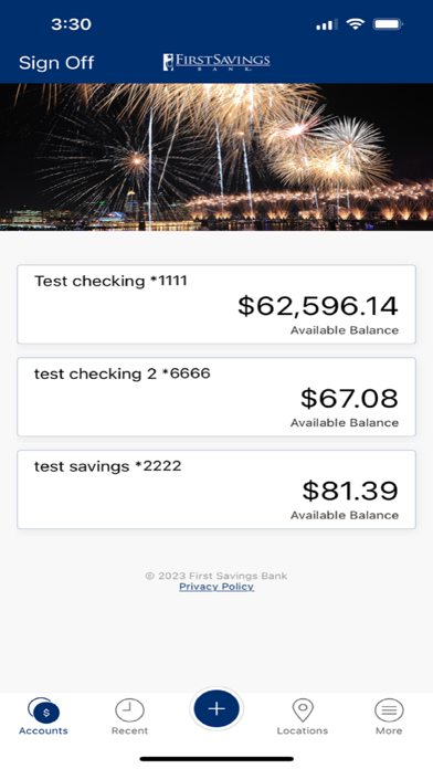 First Savings Bank Bus. Mobile Screenshot