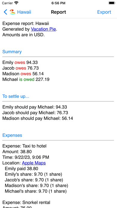 Vacation Pie Screenshot