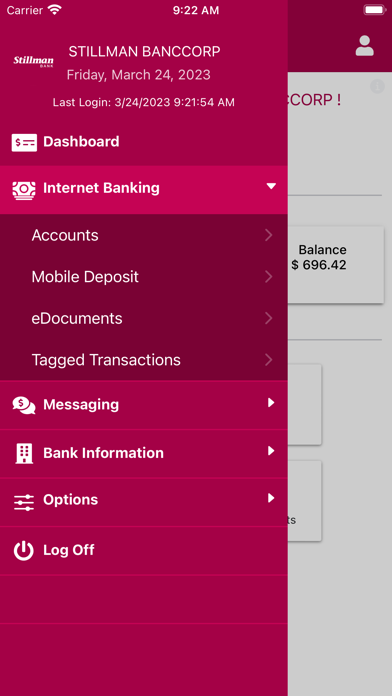 Stillman Bank Mobile Banking Screenshot