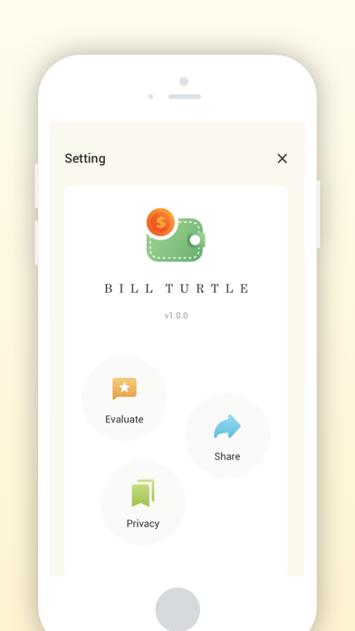 Bill Turtle - Money Expense Screenshot