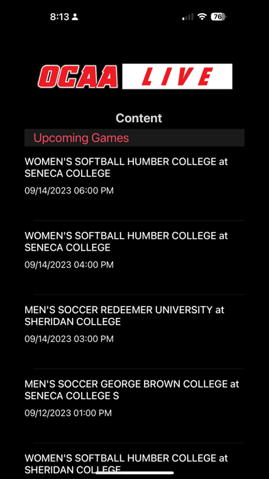 OCAA Live Screenshot