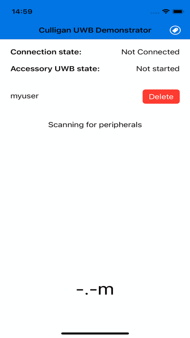 Screenshot 2 of Culligan UWB Demonstrator App
