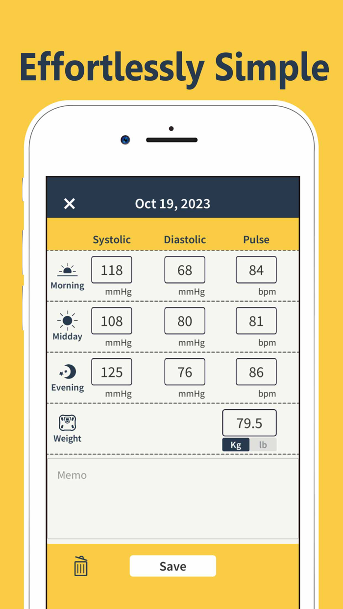 Blood Pressure TrackerLog