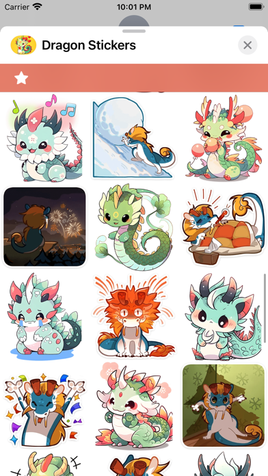 Dragon Stickers. Screenshot