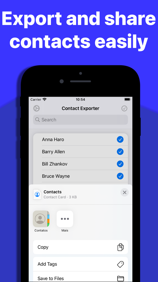 #3. Contact Exporter: Backup Share (iOS) 由: Arthur Eduardo Skaetta Alvarez Desenvolvimento de Software LTDA.