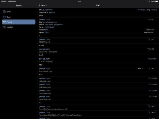 Network Analyzer: net tools iPad app afbeelding 7