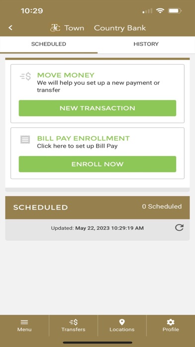 Town & Country Digital Banking Screenshot