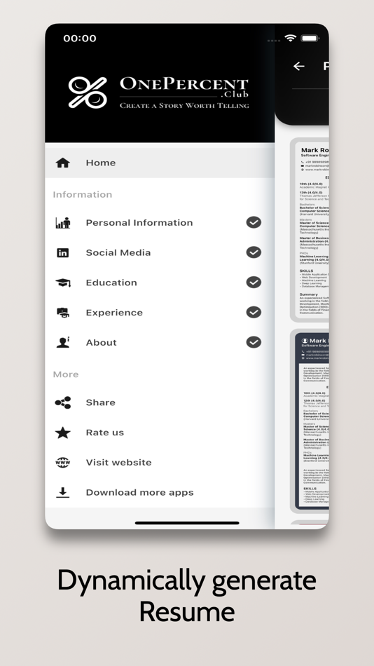 #2. Resume+ - CV Generator (iOS) 由: OnePercent