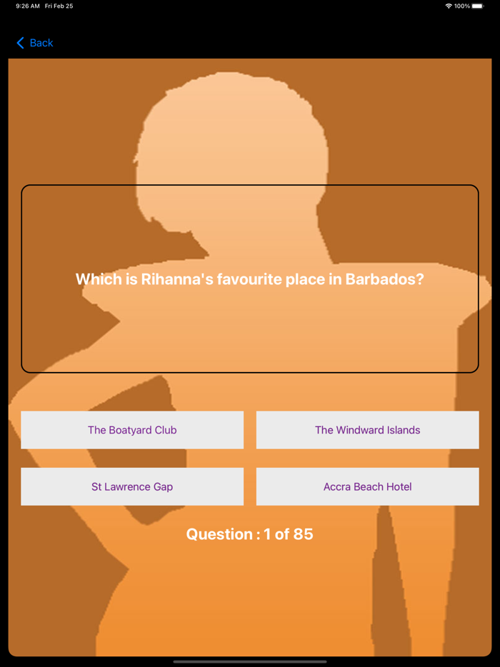 Quiz App - Rihanna Edition