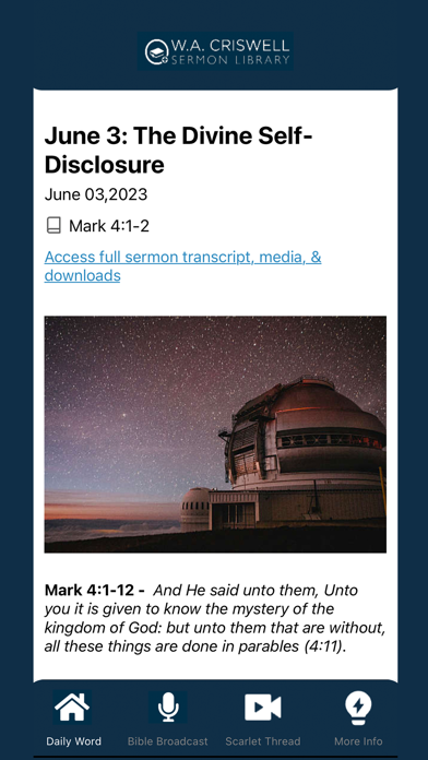Criswell Sermon Library Mobile Screenshot